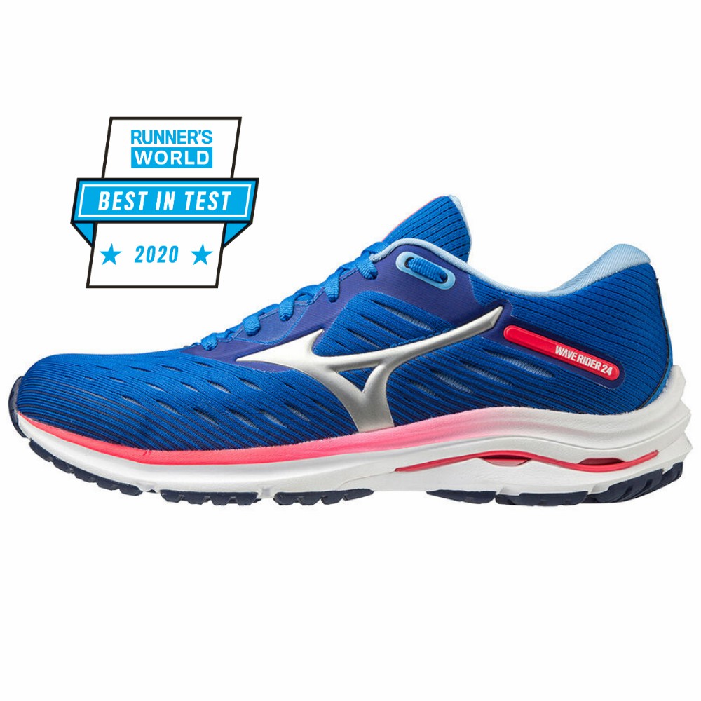 Scarpe Running Mizuno Wave Rider 24 Donna - Blu/Rosa - 74952-LIAH